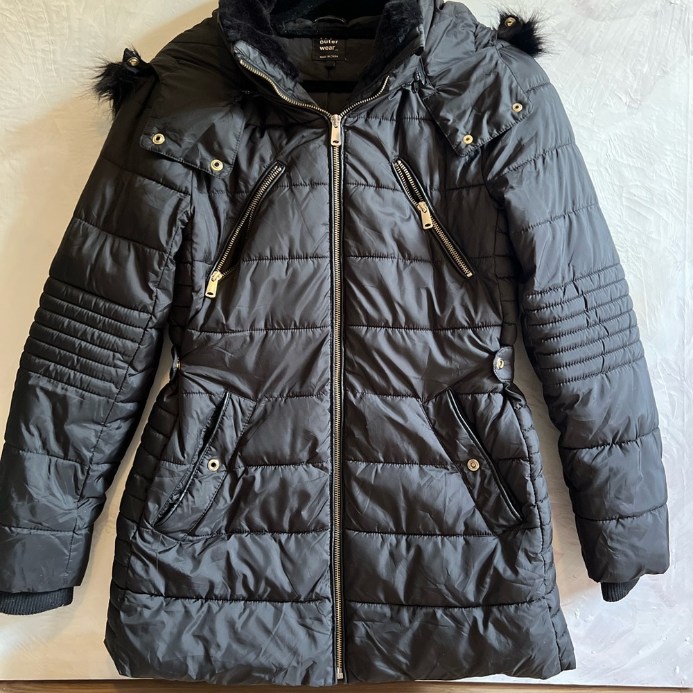 ZARA trf outerwear Black Puffer Jacket Small